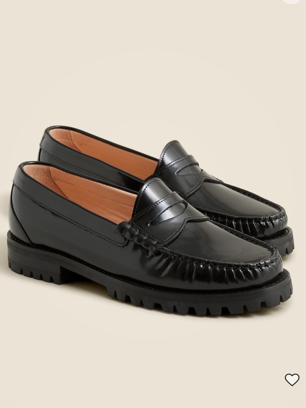 J.crew winona lug sole loafers